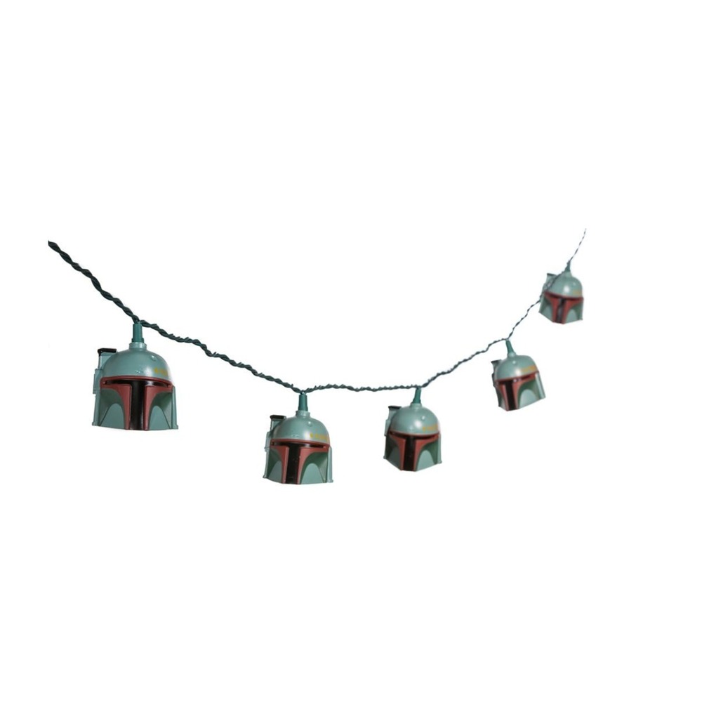 Star Wars The Book of Boba Fett Boba Fett String Lights 10FT Green‎ Cord Decor